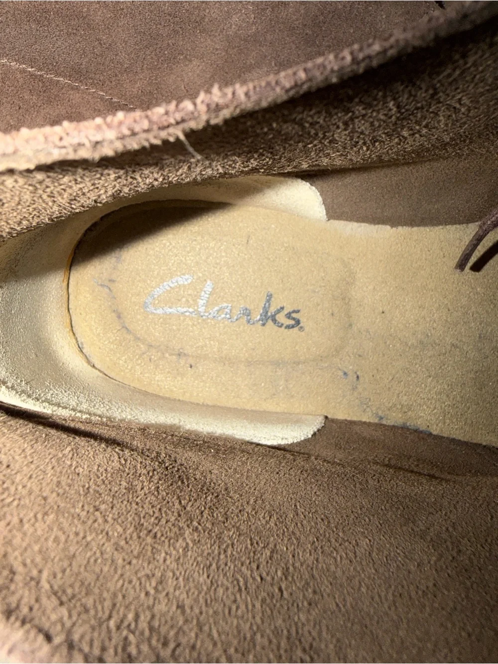 Clarks Men’s Bushacre 2 Brown Suede Leather Chukka Boots Size 11.5